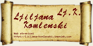 Ljiljana Komlenski vizit kartica
